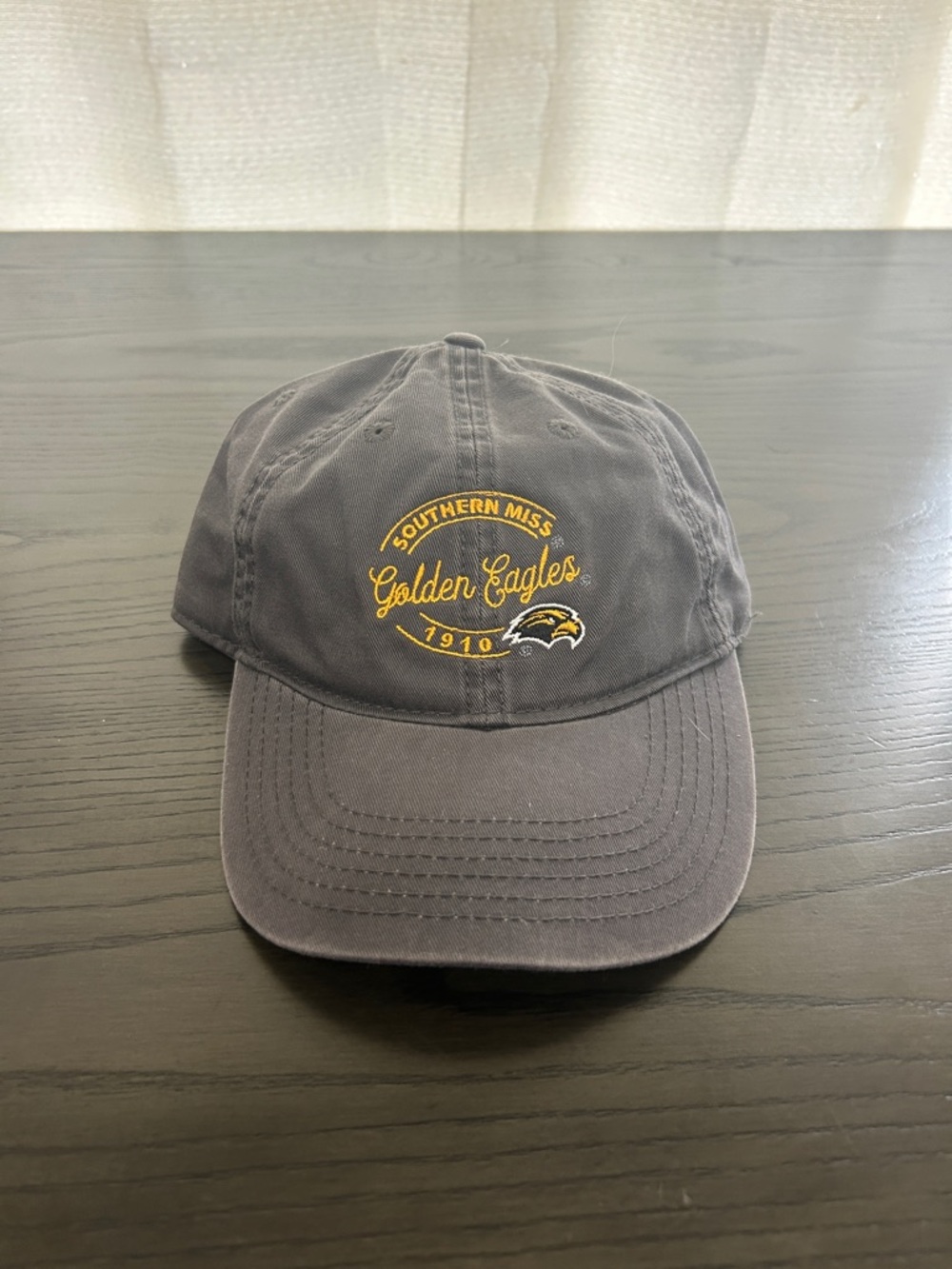 Legacy Gray Southern Miss Golden Eagles Baseball Cap with Yellow Embroidery